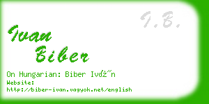 ivan biber business card